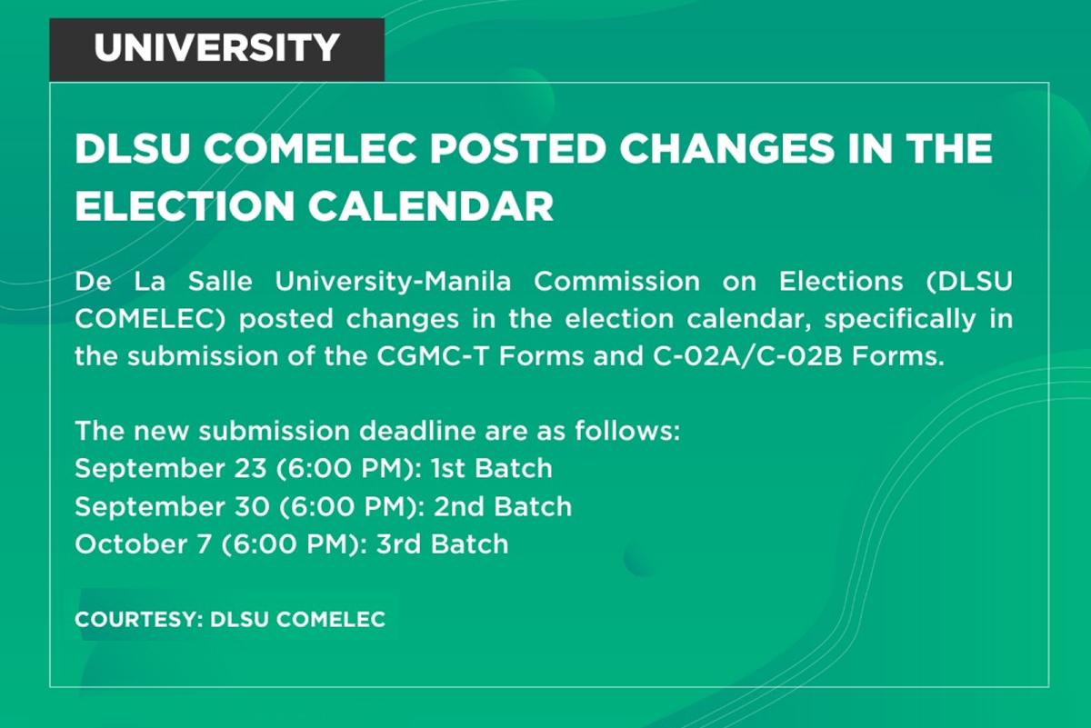 dlsu-comelec-posted-changes-in-the-election-calendar-archers-network